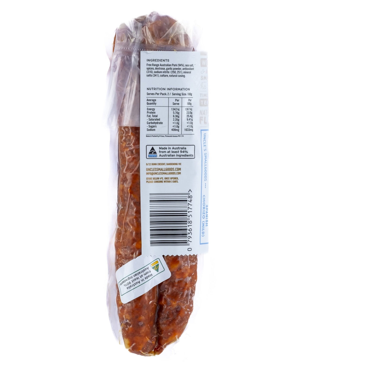 Chorizo Fermented - Mild 200g image 1