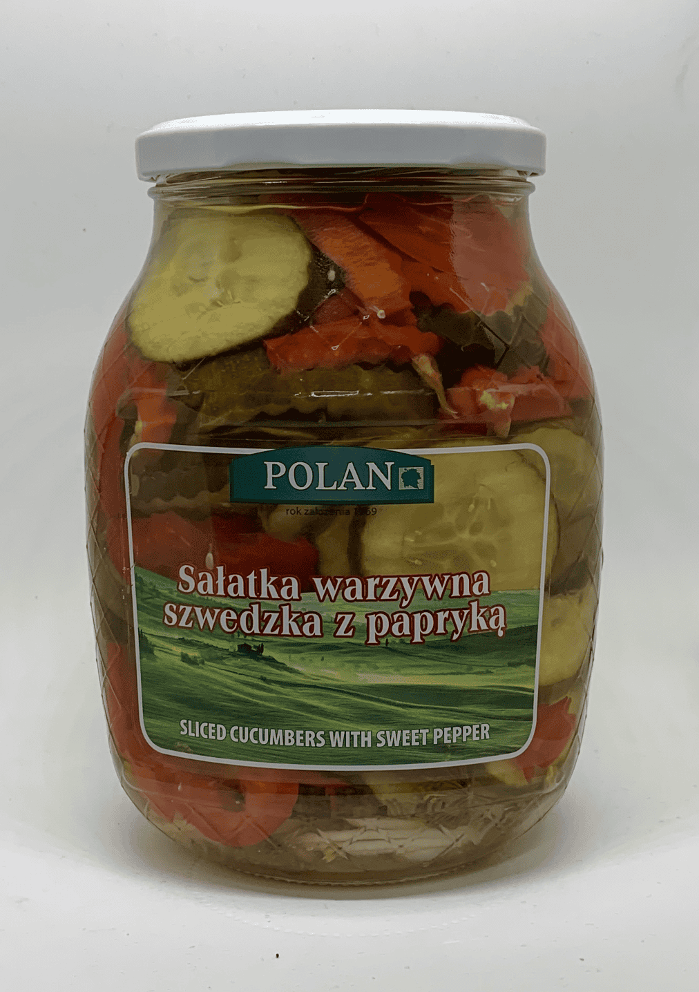 Polan Szwedzka Salad Sliced Cucumbers with Sweet Pepper - 850g image 0