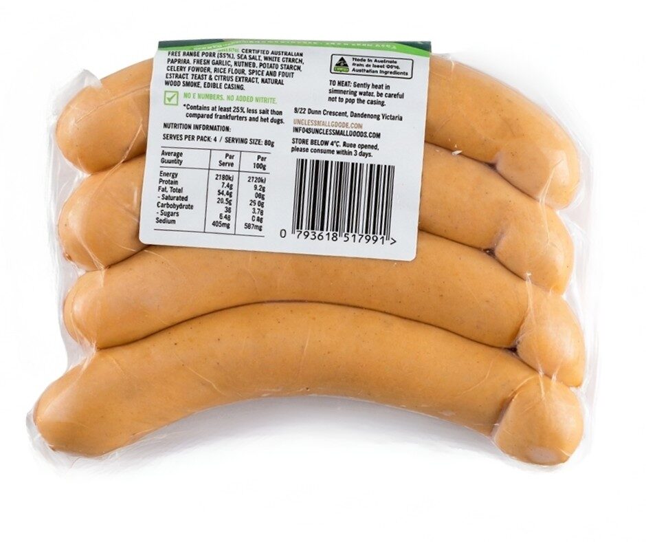 Natural Hot Dog Franks 320g image 1
