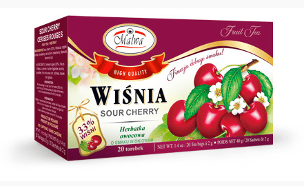 Malwa Sour Cherry (Wisnia) Tea - 20 sachets (Copy) image 0